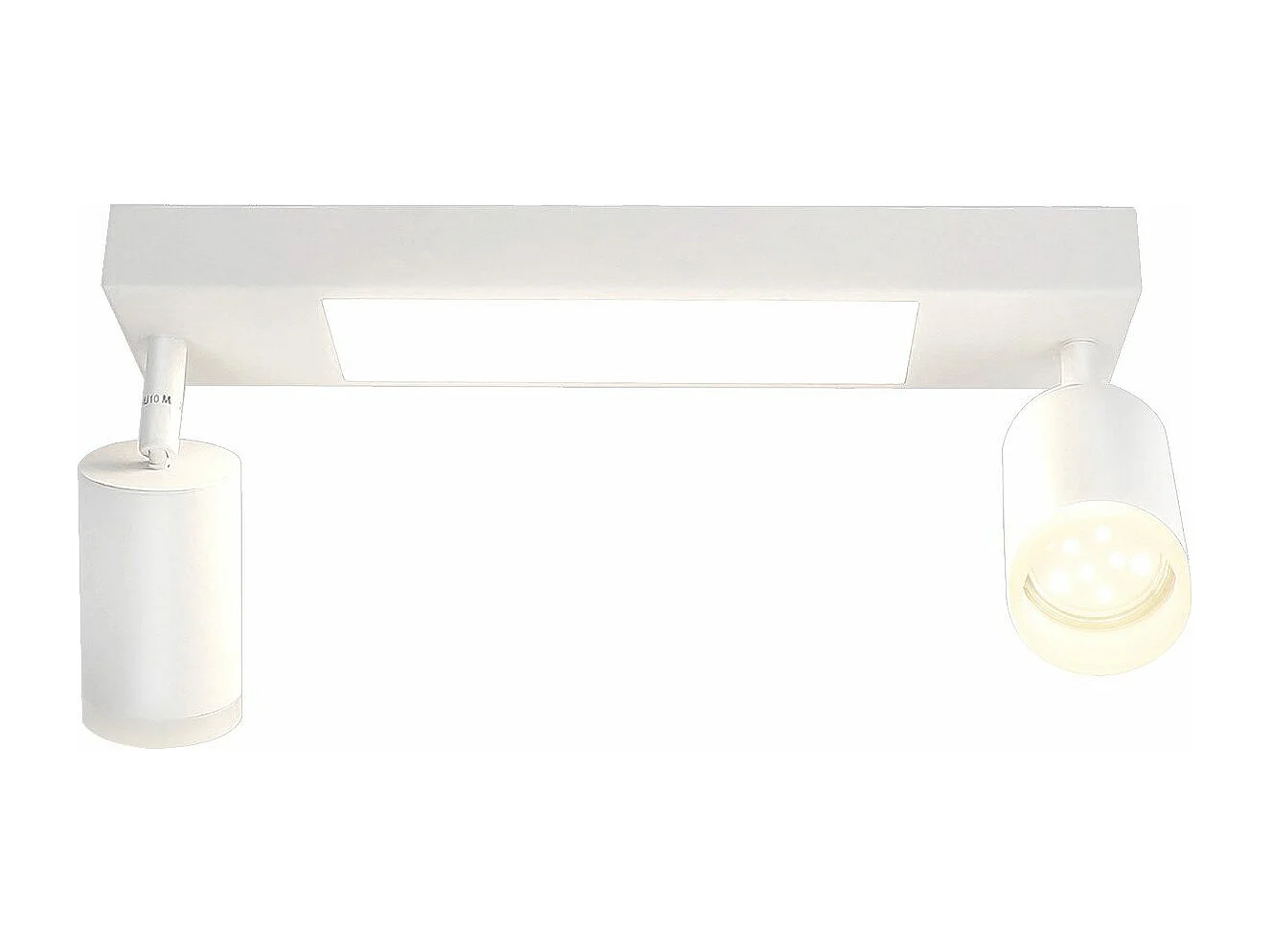 NETTLIFE Spot plafond 2 Ampoules GU10 chambre 3000k 20W blanc chaud orientable métal