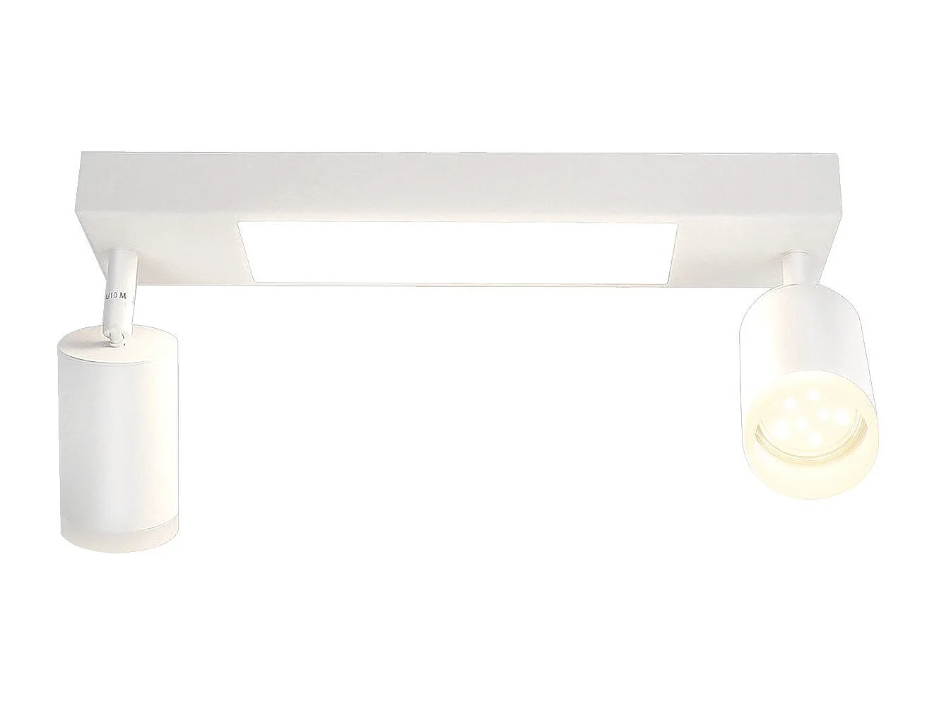 NETTLIFE Spot plafond 2 Ampoules GU10 chambre 3000k 20W blanc chaud orientable métal