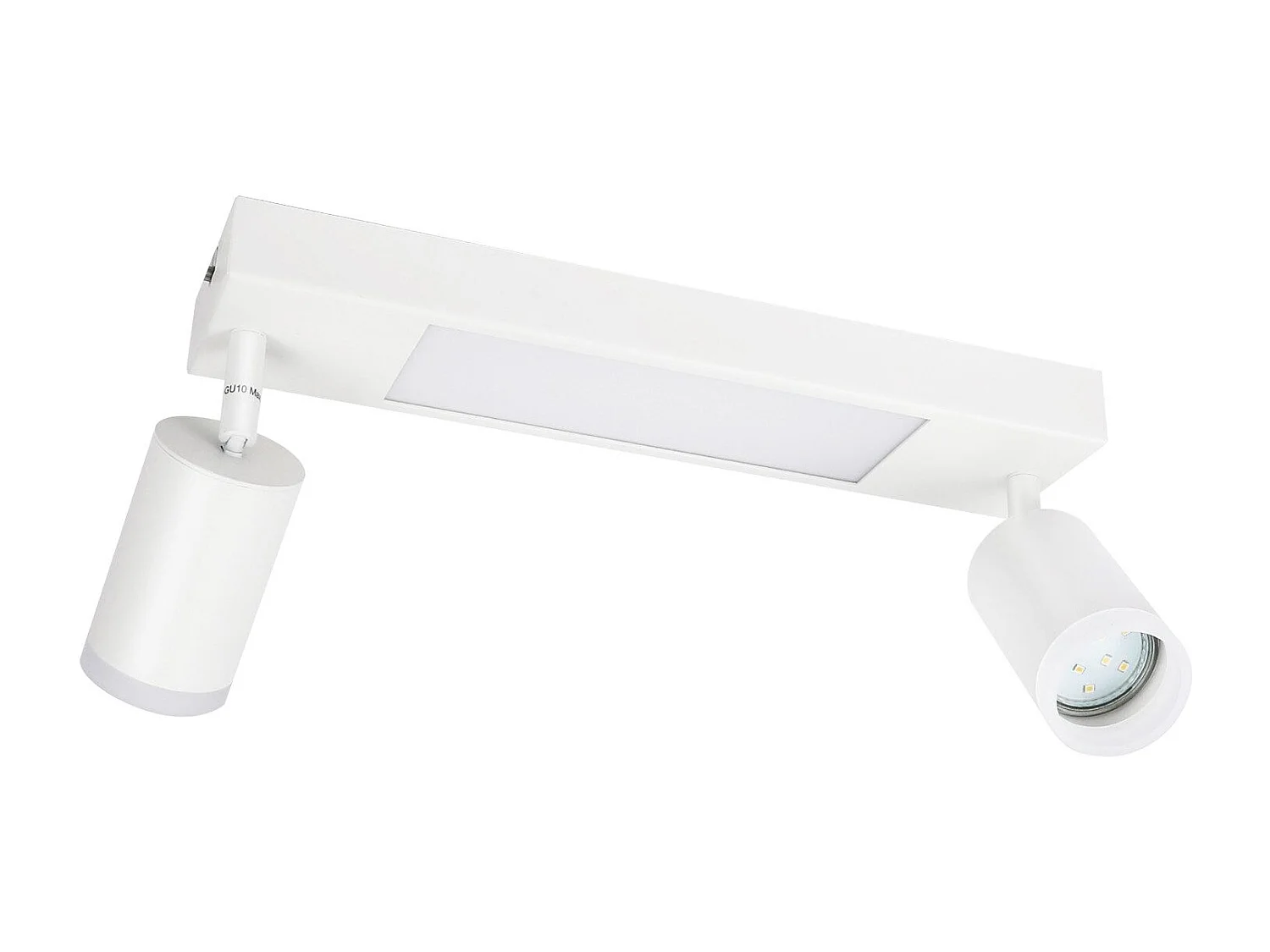 NETTLIFE Spot plafond 2 Ampoules GU10 chambre 3000k 20W blanc chaud orientable métal