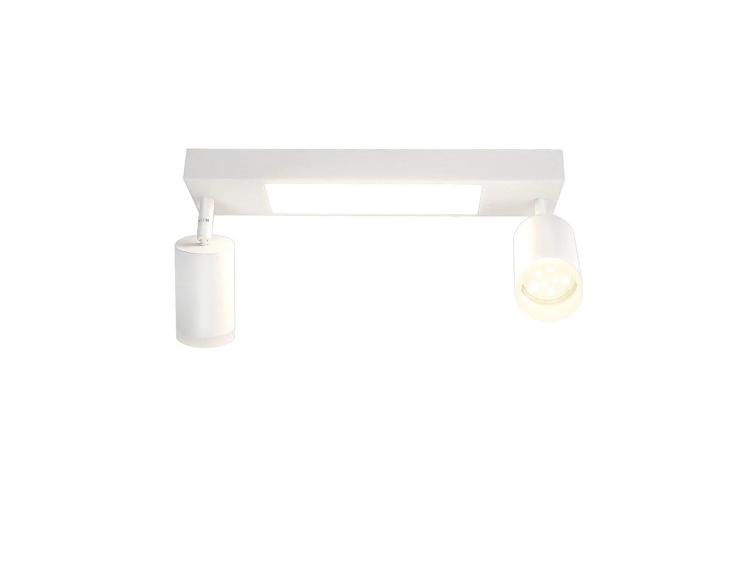 NETTLIFE Spot plafond 2 Ampoules GU10 chambre 3000k 20W blanc chaud orientable métal