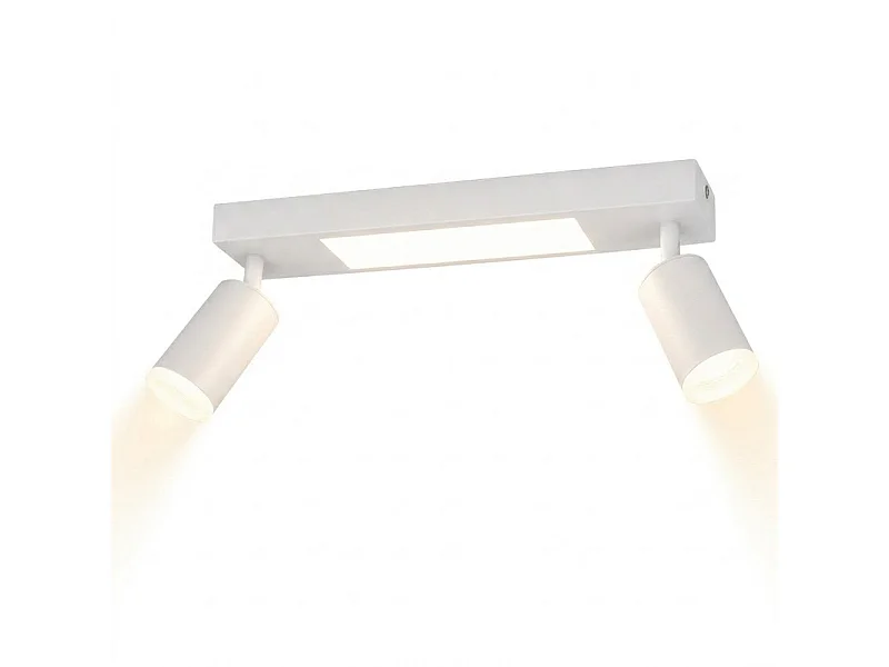 NETTLIFE Spot plafond 2 Ampoules GU10 chambre 3000k 20W blanc chaud orientable métal