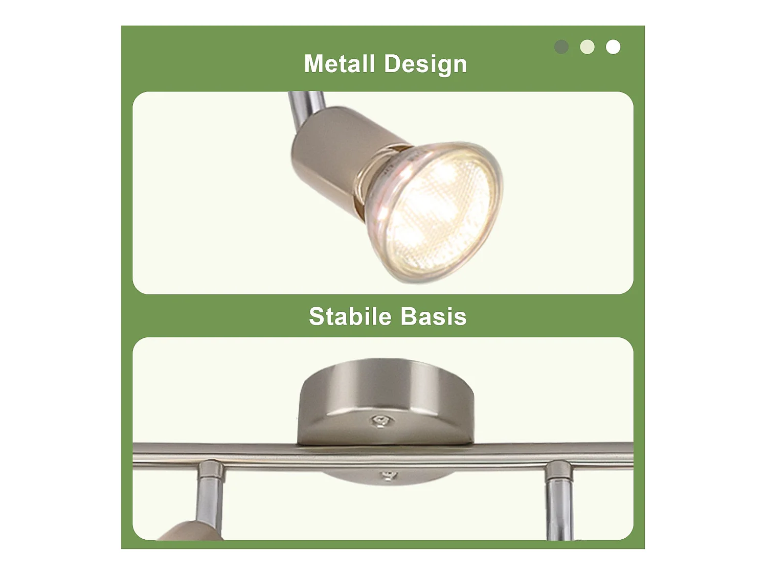 NETTLIFE Spot de plafond LED orientable GU10 4 flamme spots de plafond salon industriel orientable