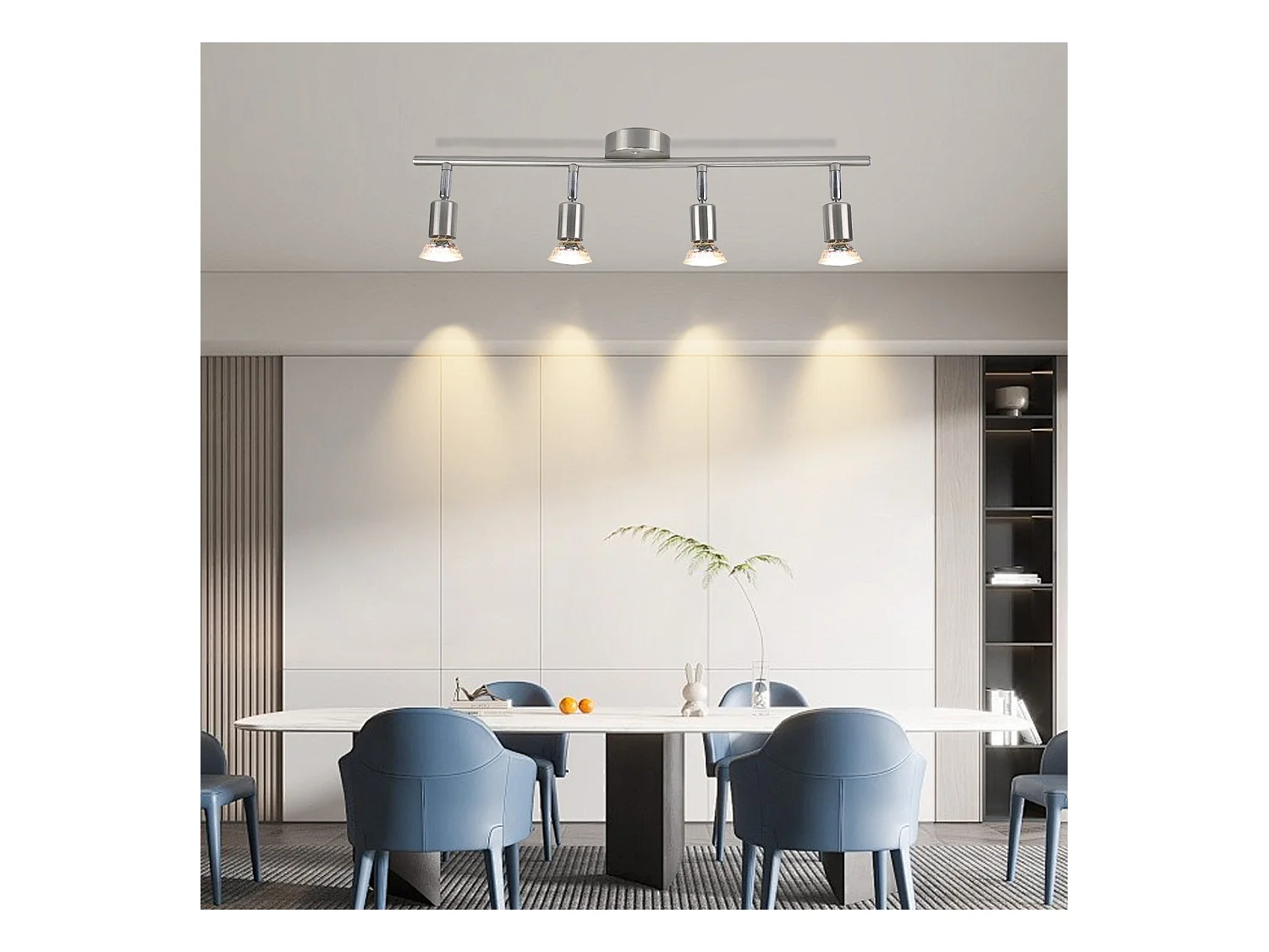 NETTLIFE Spot de plafond LED orientable GU10 4 flamme spots de plafond salon industriel orientable