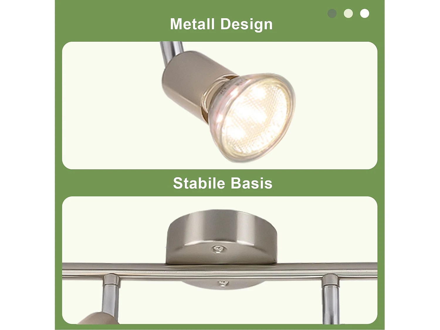 NETTLIFE Spot de plafond LED orientable GU10 4 flamme spots de plafond salon industriel orientable