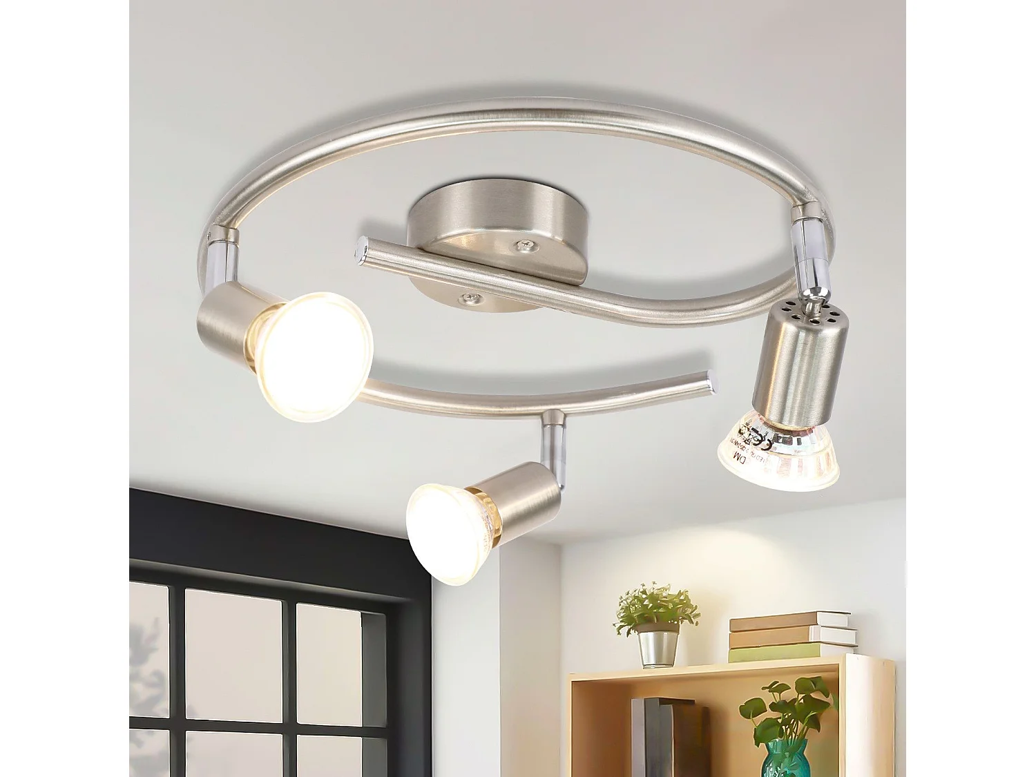 NETTLIFE Verstelbare LED plafondspot GU10 3 vlam verstelbare industriële woonkamer plafondspots
