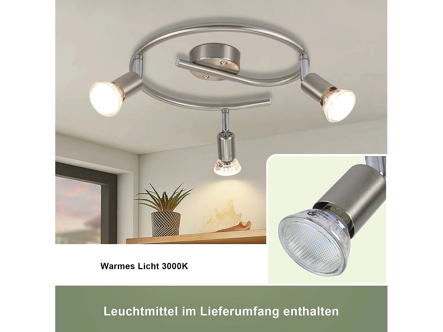 NETTLIFE Verstelbare LED plafondspot GU10 3 vlam verstelbare industriële woonkamer plafondspots