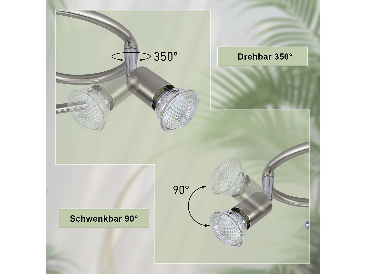 NETTLIFE Verstelbare LED plafondspot GU10 3 vlam verstelbare industriële woonkamer plafondspots