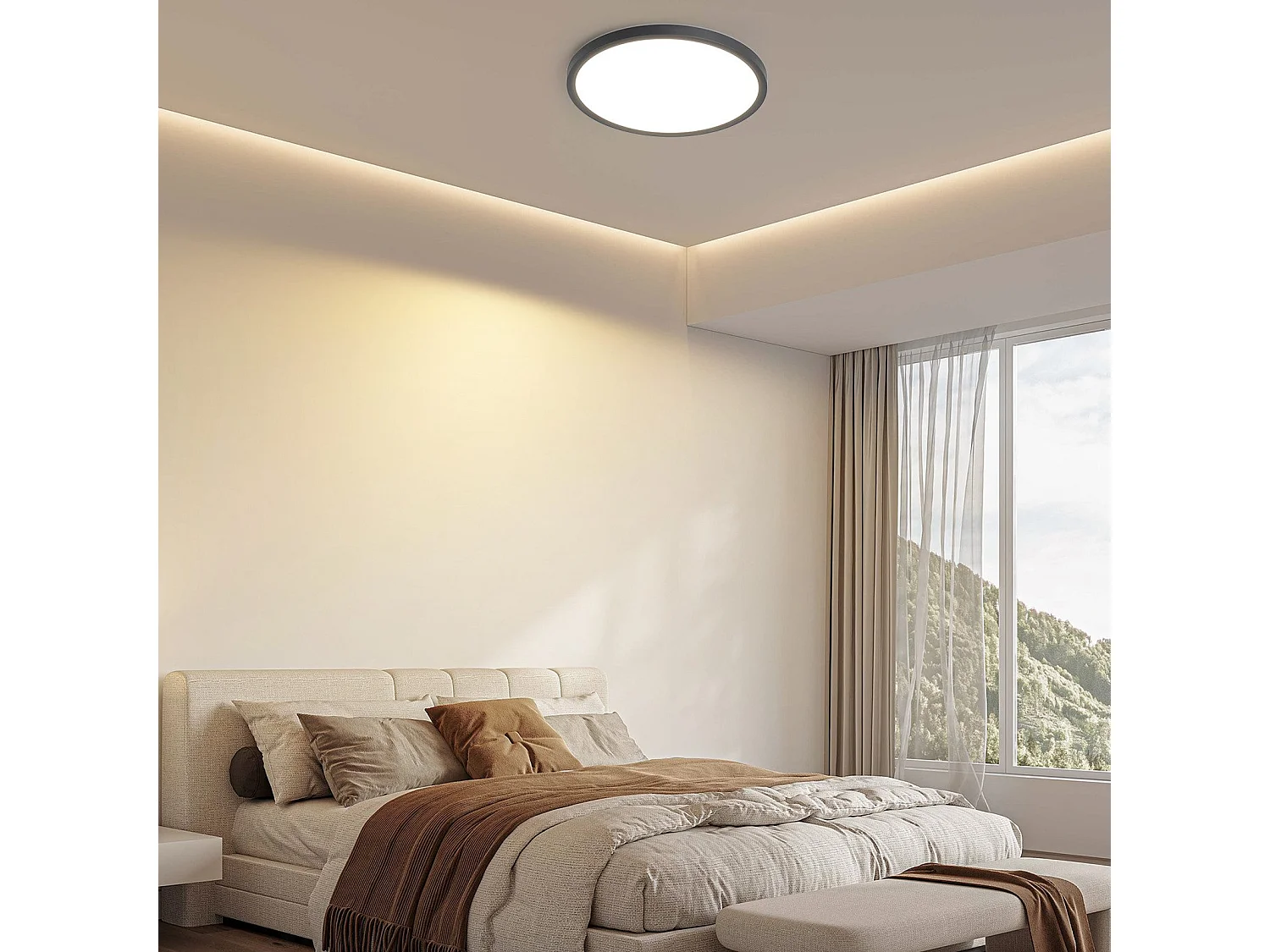 NETTLIFE LED Badkamer Plafondlamp Plat 30CM 24W Ronde  Keuken Plafondlamp Niet Dimbaar