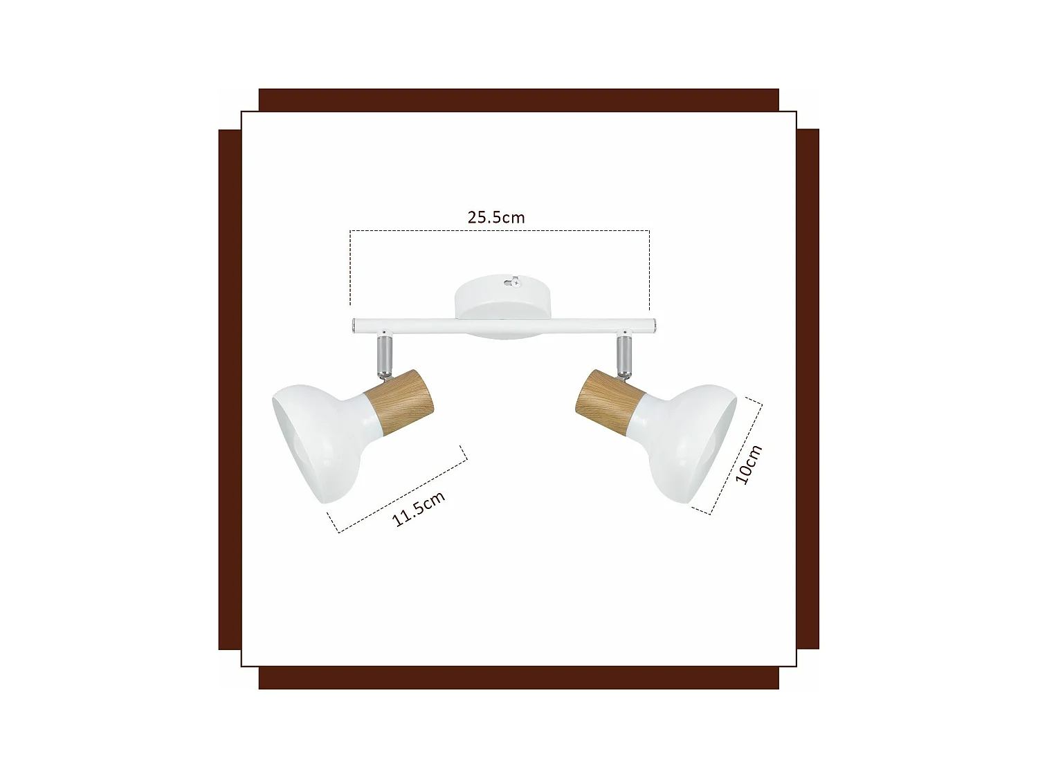 NETTLIFE Spot de plafond vintage E14 intérieur industriel abat-jour en fer orientable sans ampoule