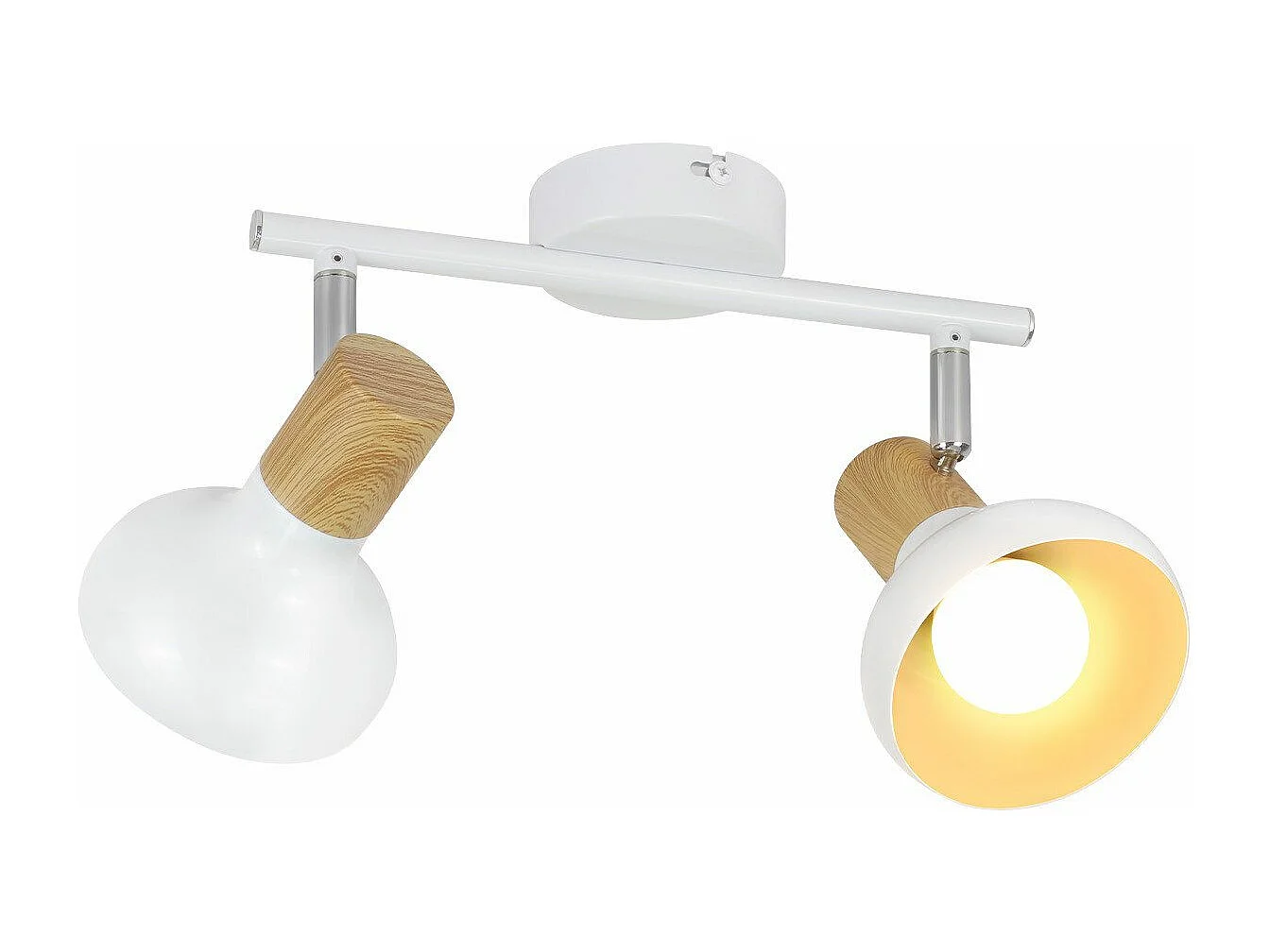 NETTLIFE Spot de plafond vintage E14 intérieur industriel abat-jour en fer orientable sans ampoule