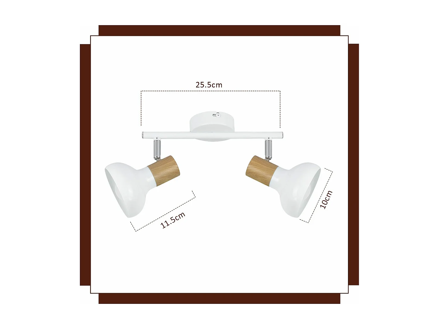 NETTLIFE Spot de plafond vintage E14 intérieur industriel abat-jour en fer orientable sans ampoule