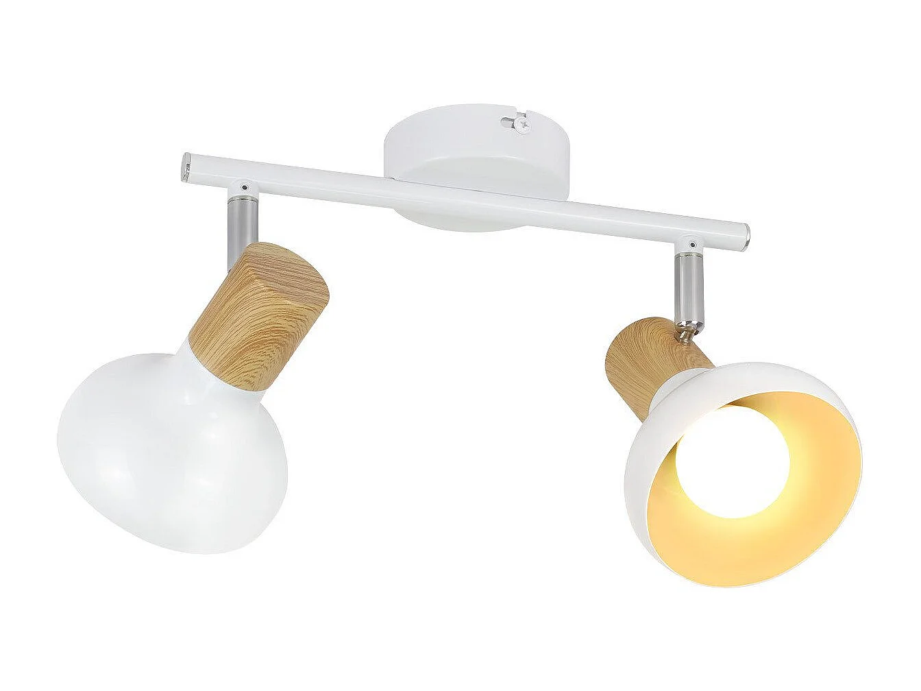 NETTLIFE Spot de plafond vintage E14 intérieur industriel abat-jour en fer orientable sans ampoule