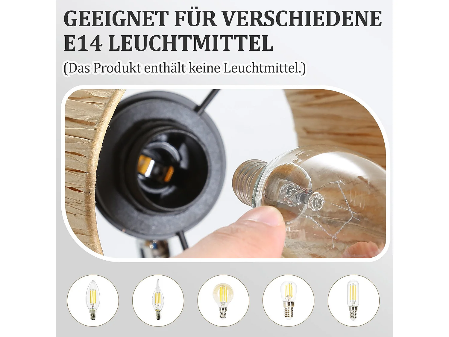 Ceiling Spot 4 Flames E14 Natural Black Ceiling Light Paper Salon