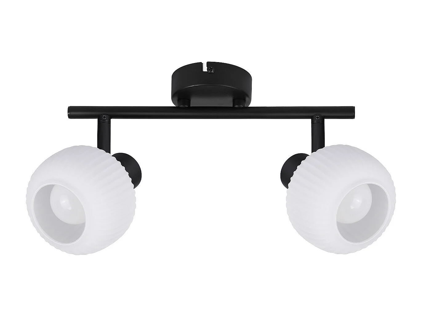 NETTLIFE Spot de plafond noir E14 intérieur vintage abat-jour en verre spot