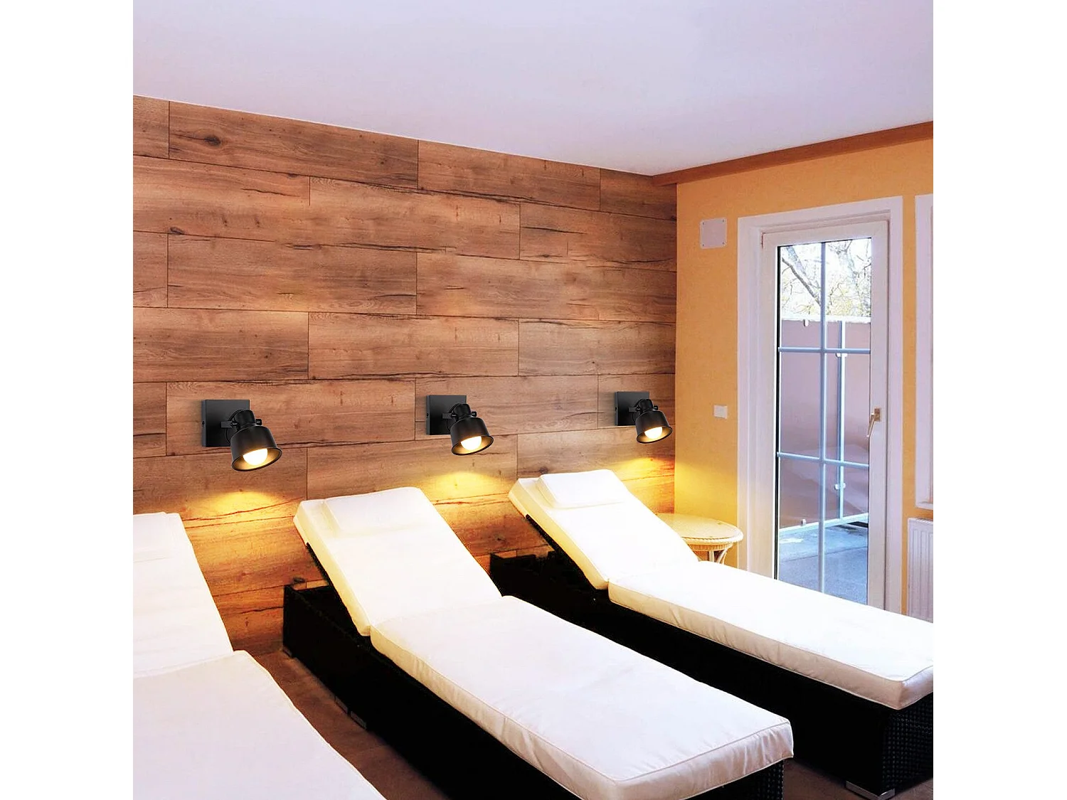 NETTLIFE Spot de plafond 1 flamme applique vintage E14 design rétro de haute qualité orientable 350° MAX.40W