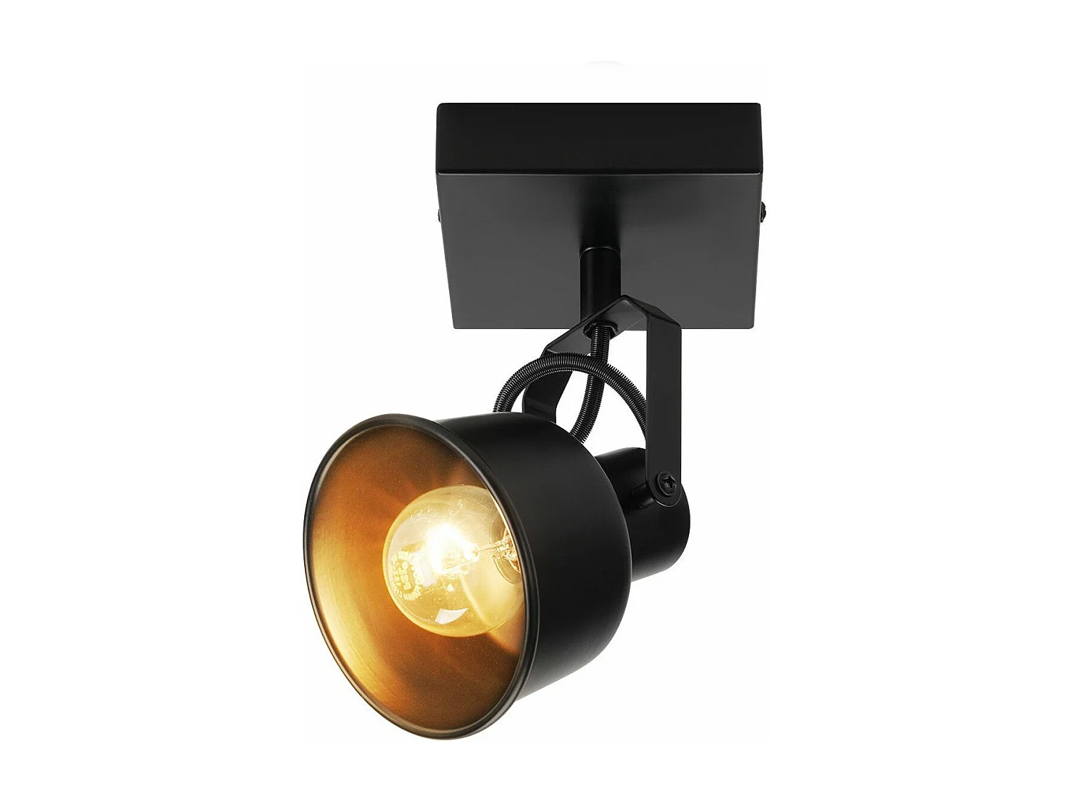 NETTLIFE Spot de plafond 1 flamme applique vintage E14 design rétro de haute qualité orientable 350° MAX.40W