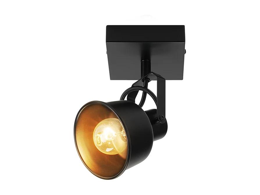 NETTLIFE Spot de plafond 1 flamme applique vintage E14 design rétro de haute qualité orientable 350° MAX.40W