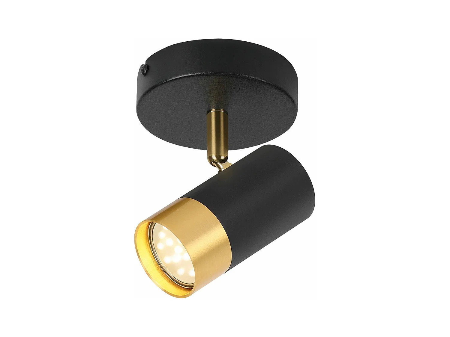 NETTLIFE Spot de plafond GU10 lampe de couloir noir or orientable à 350° vintage salon chambre cuisine