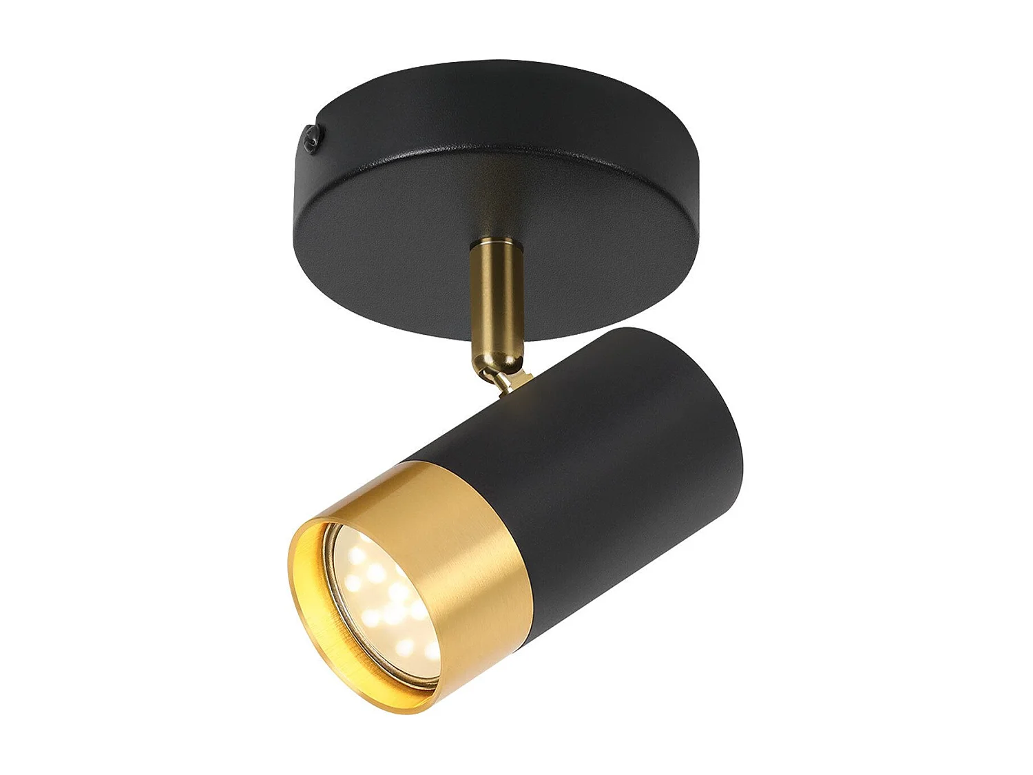 NETTLIFE Spot de plafond GU10 lampe de couloir noir or orientable à 350° vintage salon chambre cuisine