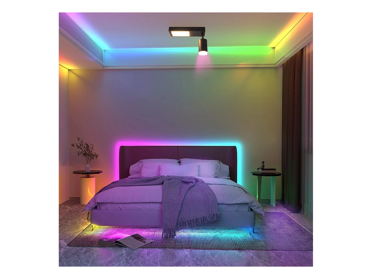 NETTLIFE Deckenstrahler 1 flammig GU10 Schlafzimmer 3000k 20W Küchenlampe schwarz warmweiß verstellbar
