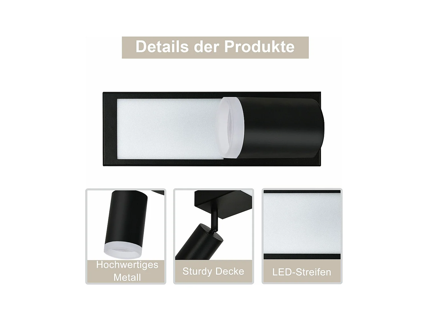 NETTLIFE Deckenstrahler 1 flammig GU10 Schlafzimmer 3000k 20W Küchenlampe schwarz warmweiß verstellbar