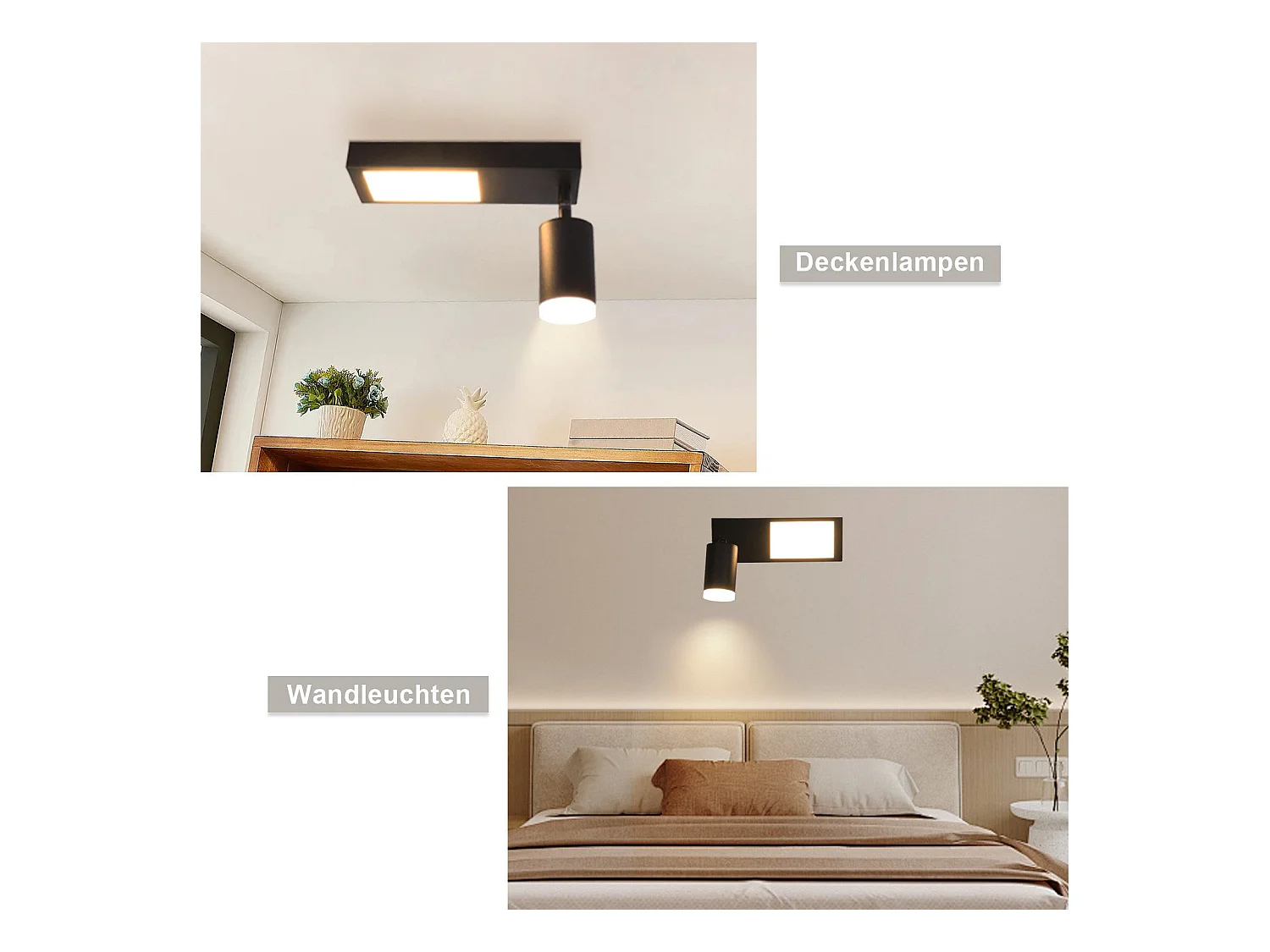 NETTLIFE Deckenstrahler 1 flammig GU10 Schlafzimmer 3000k 20W Küchenlampe schwarz warmweiß verstellbar