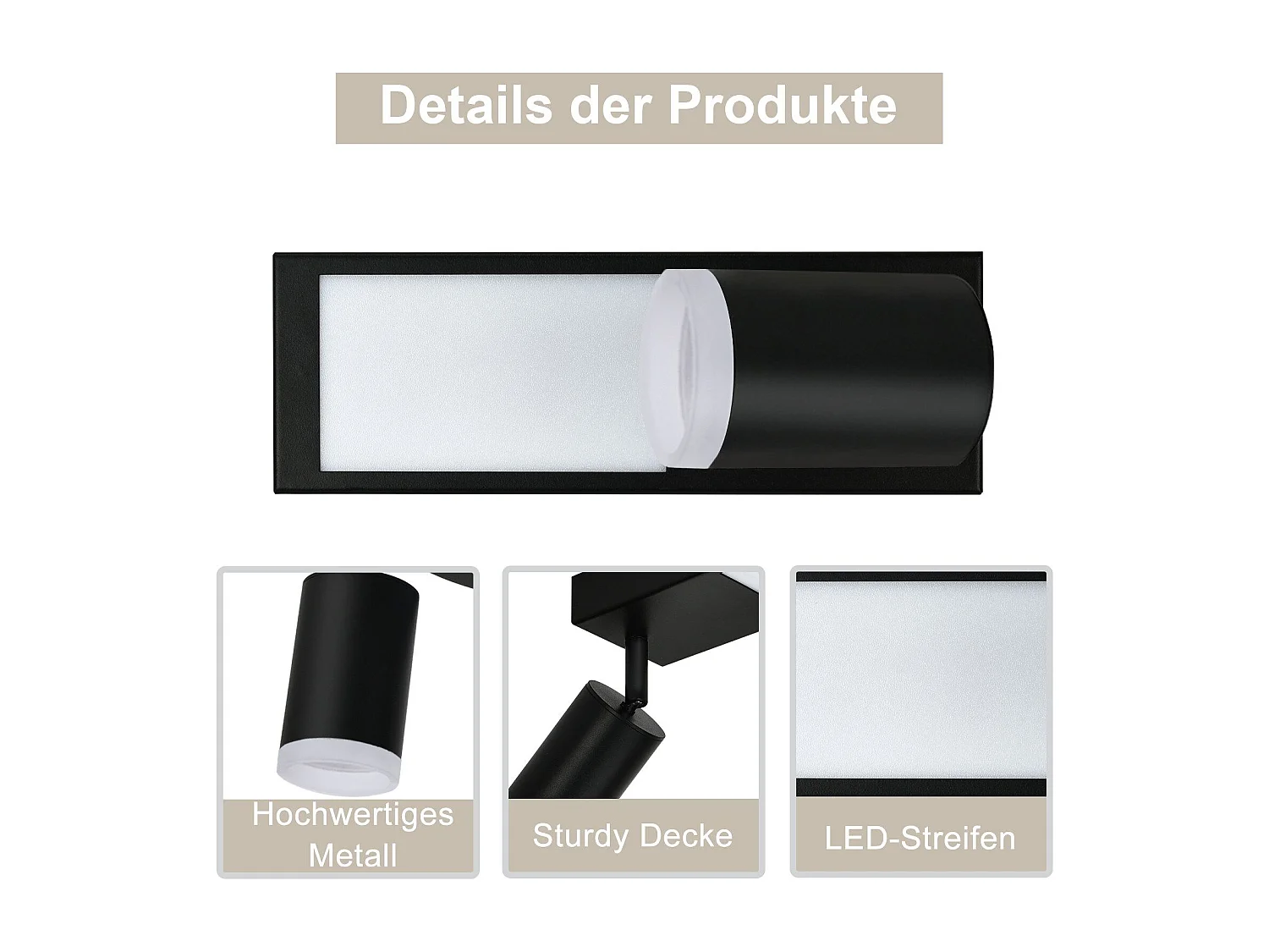 NETTLIFE Deckenstrahler 1 flammig GU10 Schlafzimmer 3000k 20W Küchenlampe schwarz warmweiß verstellbar