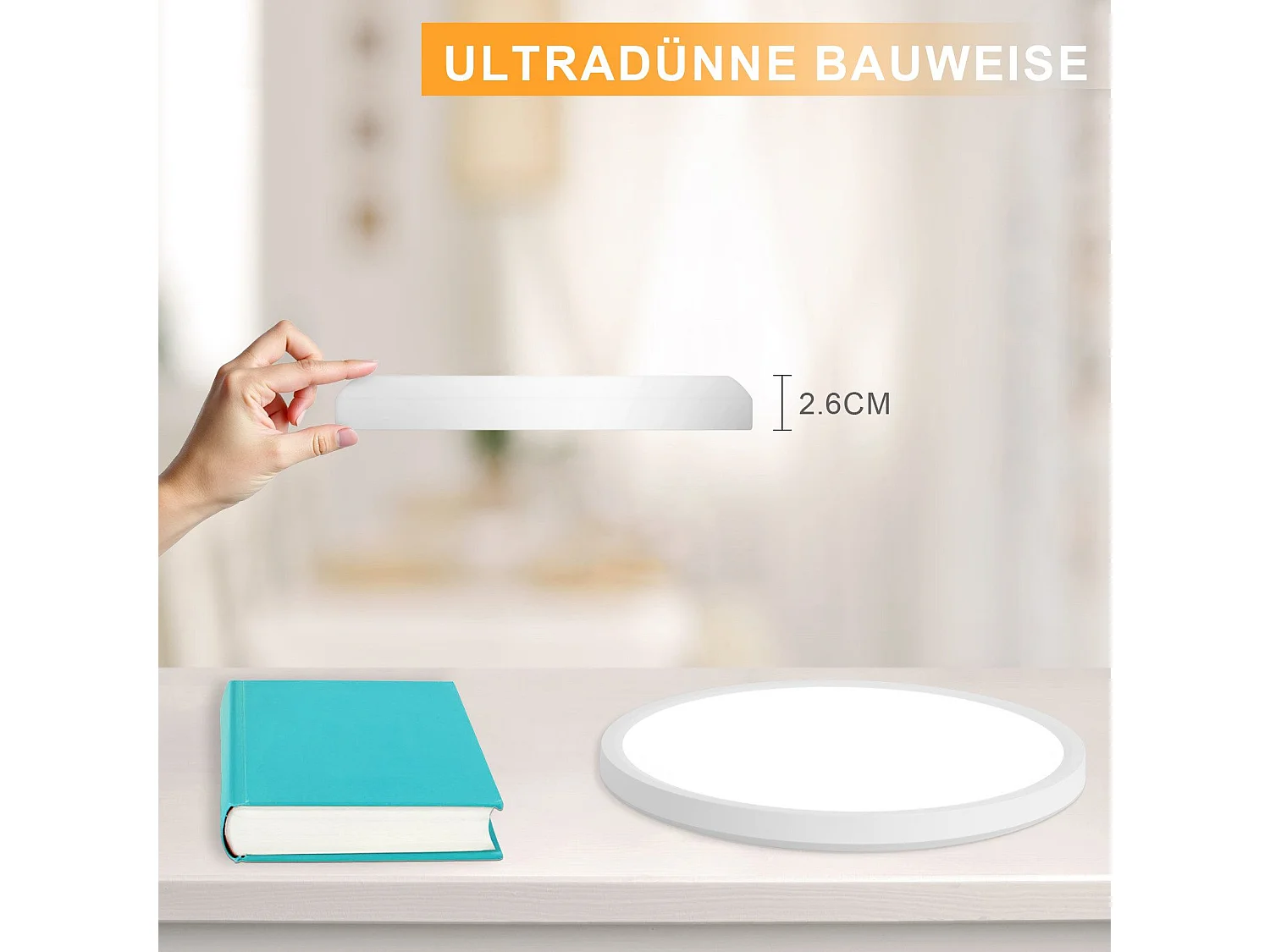 NETTLIFE LED Badkamer Plafondlamp Plat 30CM 24W Ronde Witte Keuken Plafondlamp Niet Dimbaar