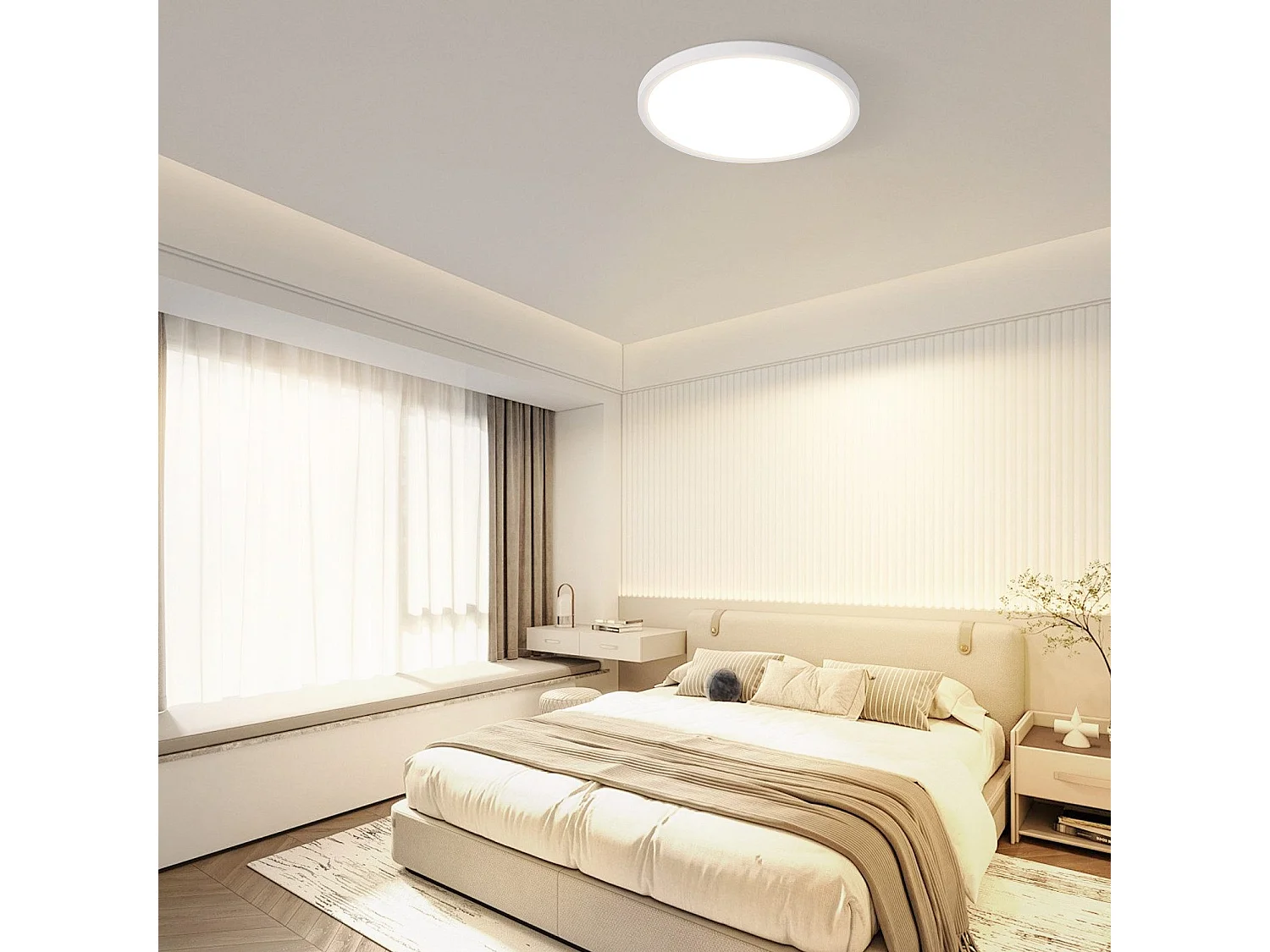 NETTLIFE LED Badkamer Plafondlamp Plat 30CM 24W Ronde Witte Keuken Plafondlamp Niet Dimbaar