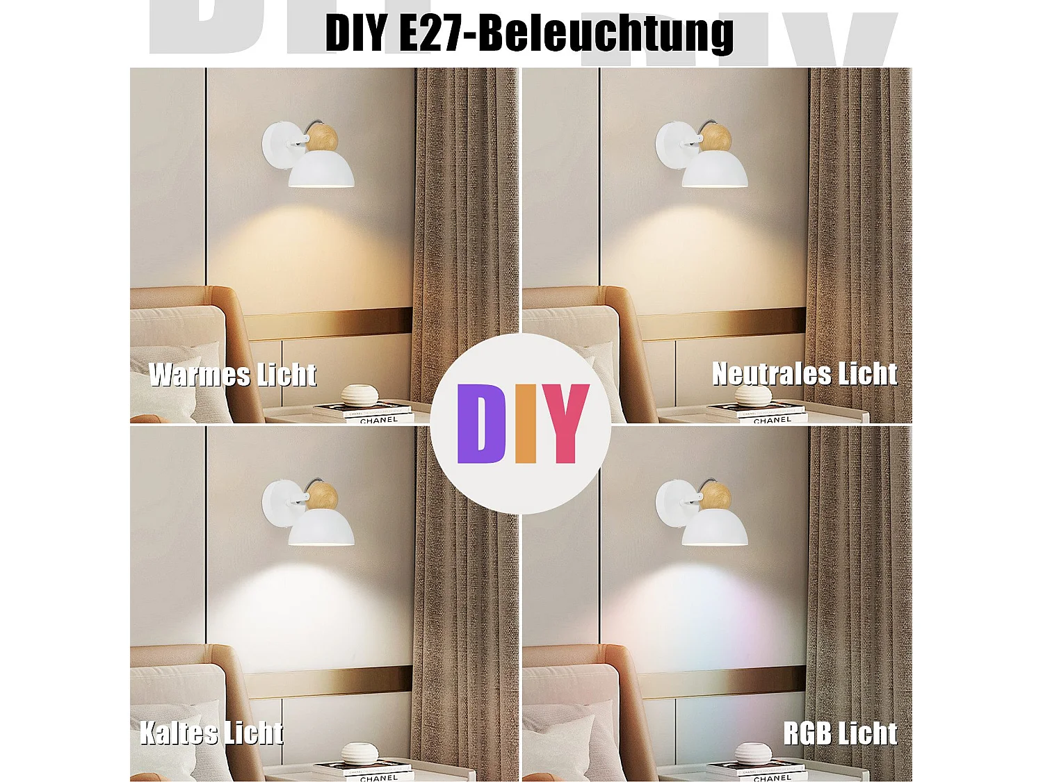 NETTLIFE Vintage Deckenstrahler E27 350° verstellbar Flurlampe Retro Industrial Metall verstellbar