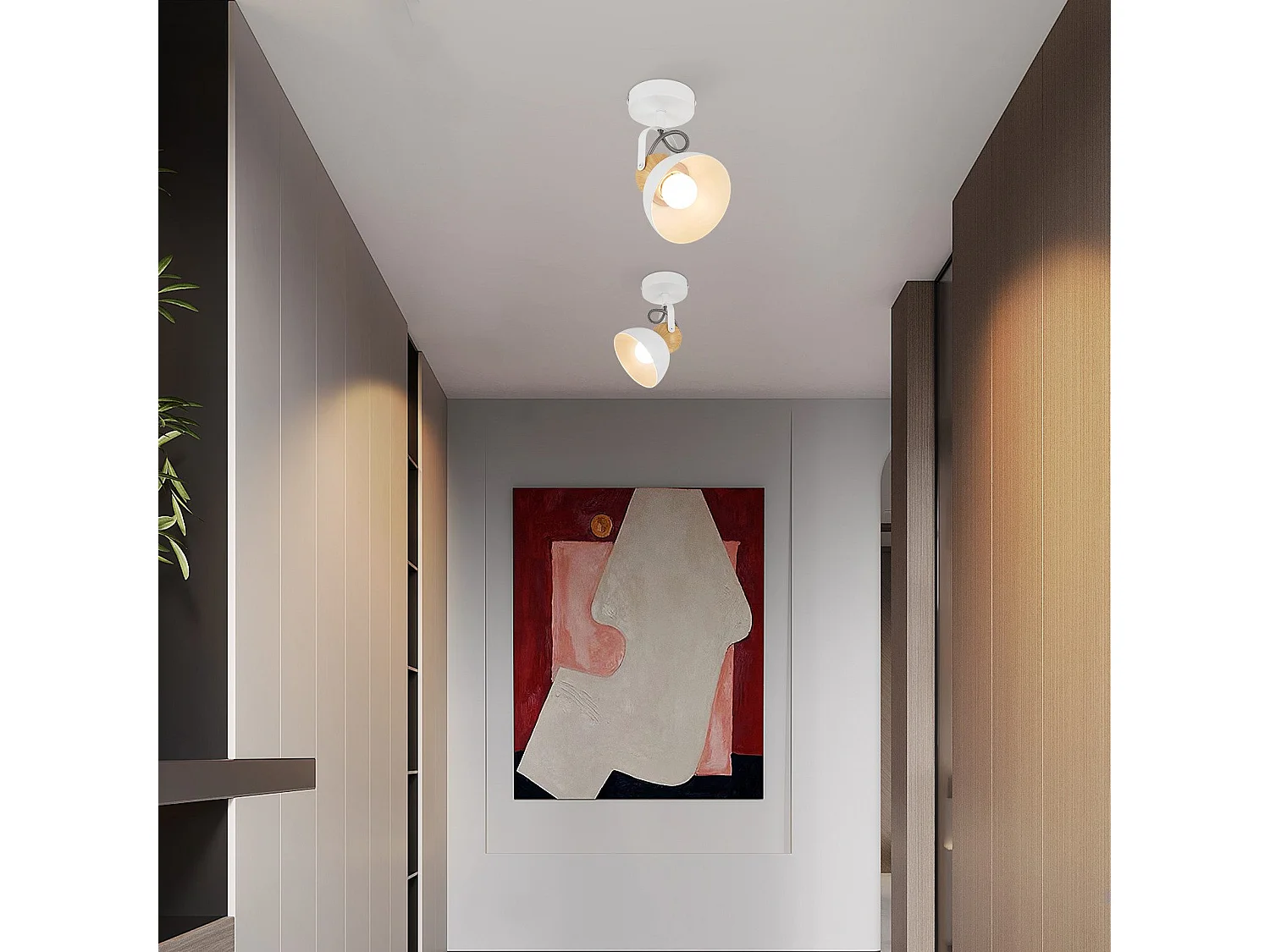 NETTLIFE Vintage Deckenstrahler E27 350° verstellbar Flurlampe Retro Industrial Metall verstellbar