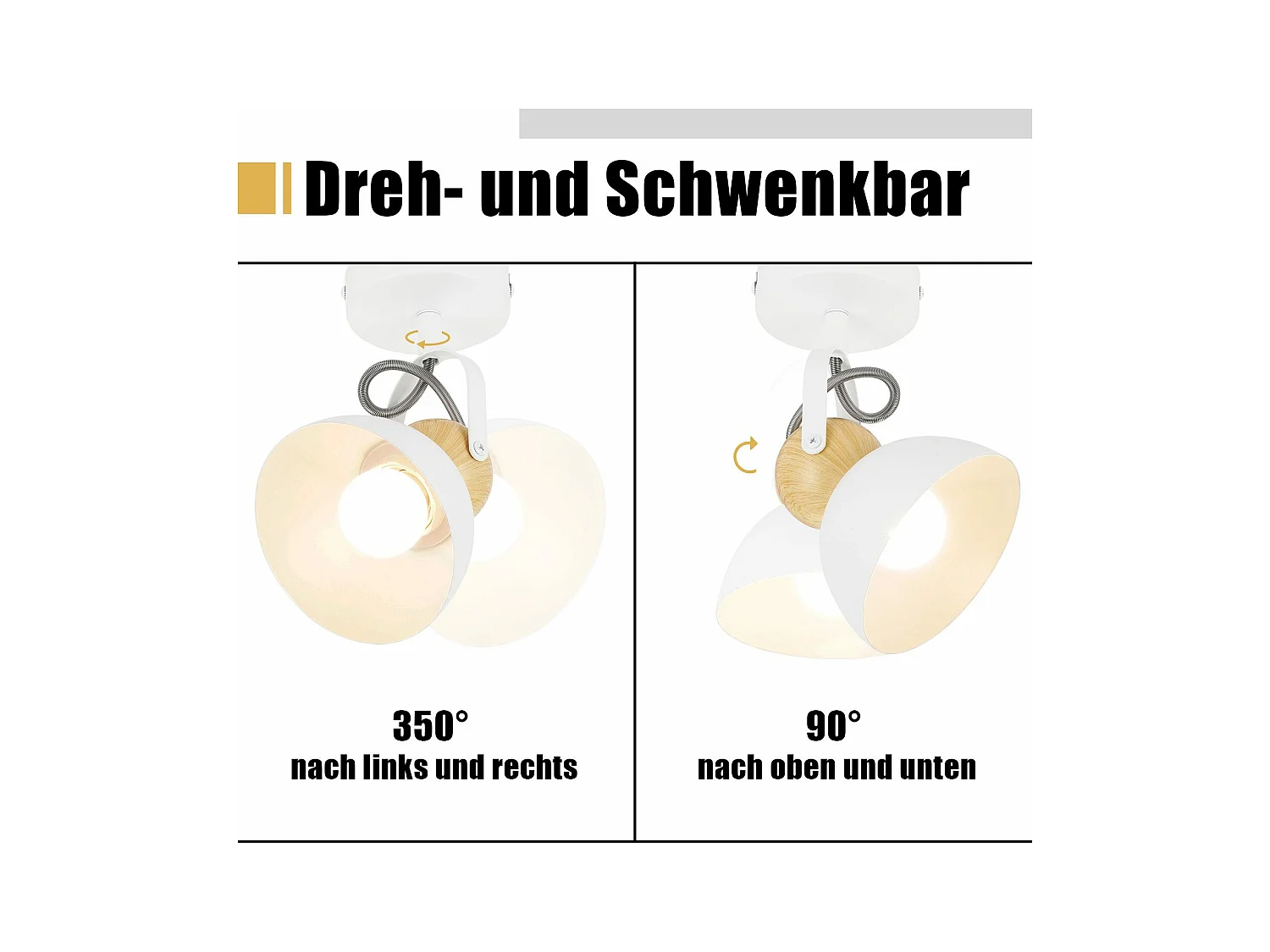 NETTLIFE Vintage plafondspot E27 350° verstelbaar ganglamp retro industrieel metaal verstelbaar