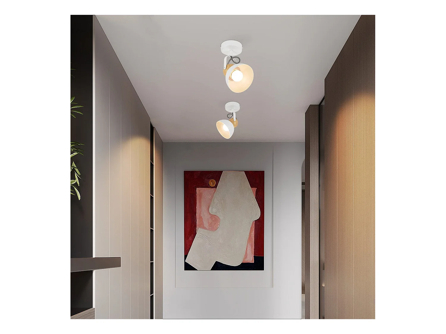 NETTLIFE Vintage plafondspot E27 350° verstelbaar ganglamp retro industrieel metaal verstelbaar