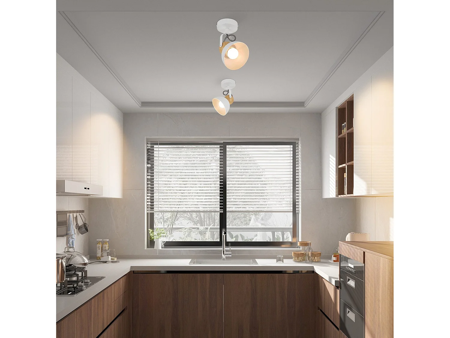 NETTLIFE Spot de plafond vintage  E27 orientable 350° lampe de couloir rétro métal industriel orientable