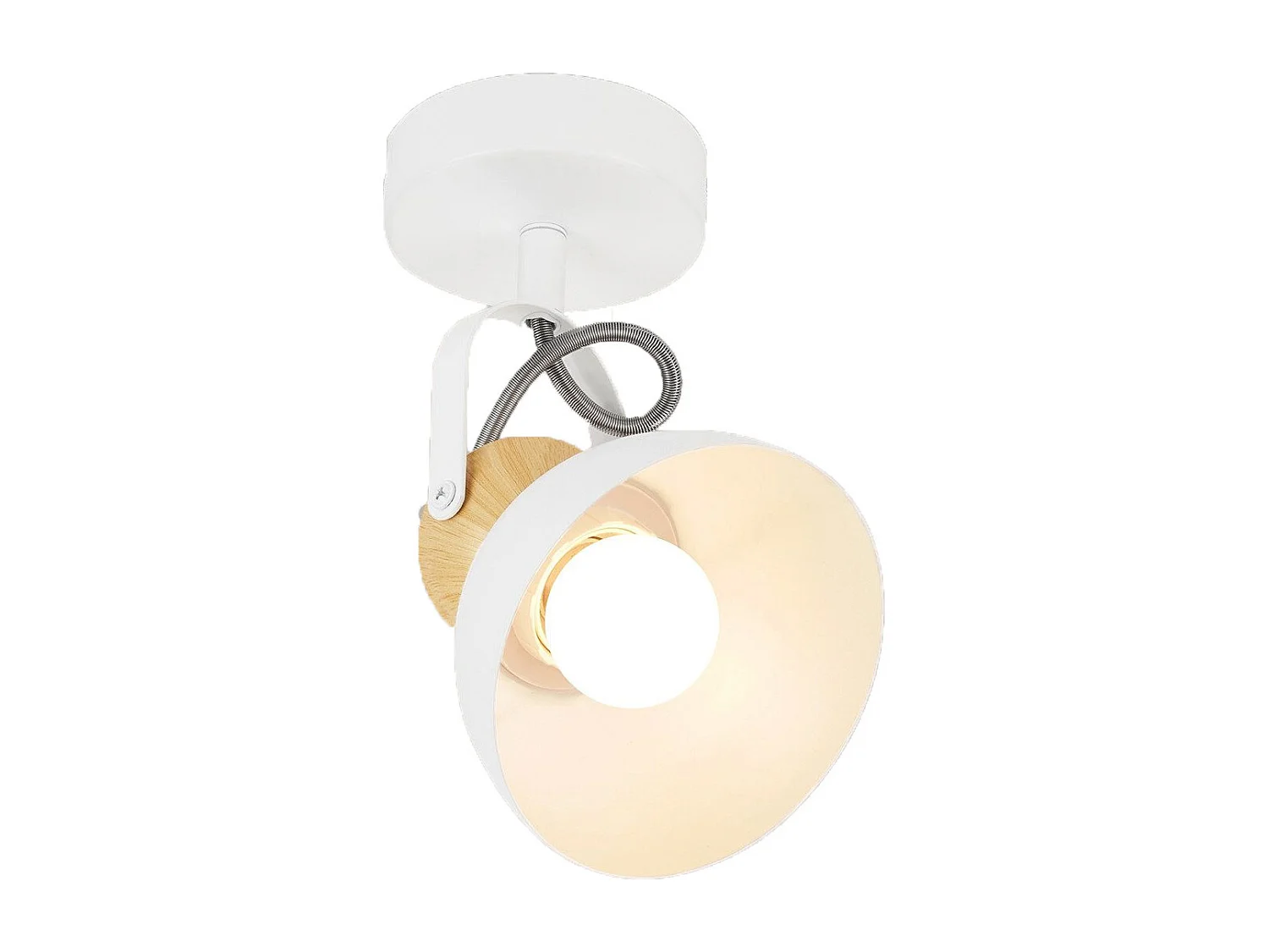 NETTLIFE Spot de plafond vintage  E27 orientable 350° lampe de couloir rétro métal industriel orientable