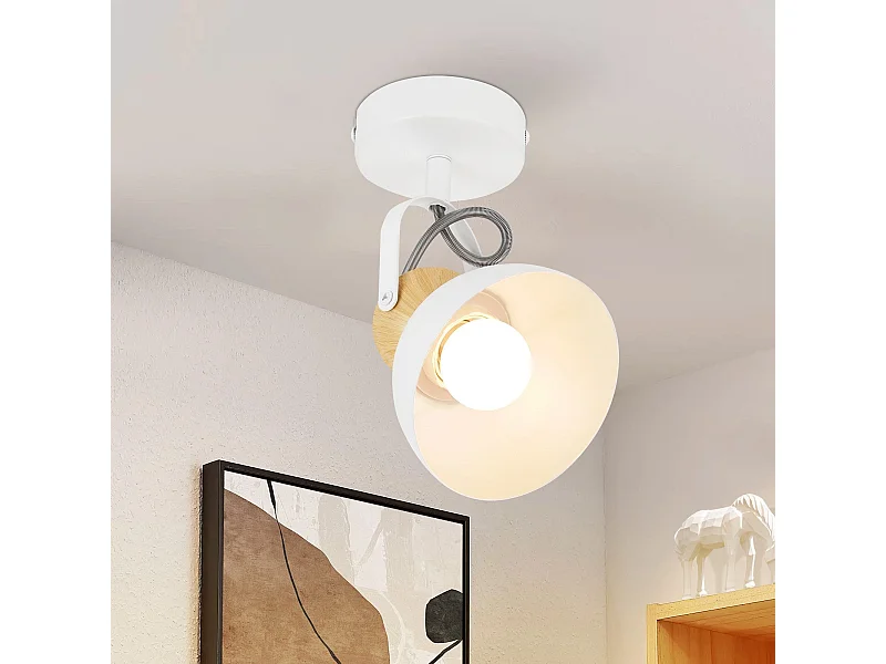 NETTLIFE Spot de plafond vintage  E27 orientable 350° lampe de couloir rétro métal industriel orientable