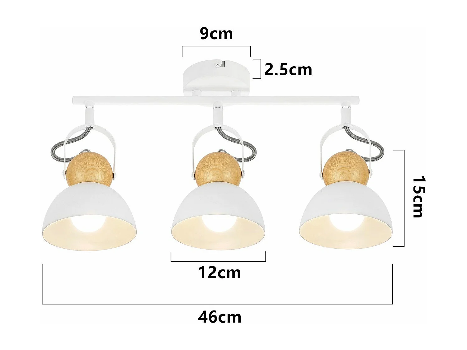NETTLIFE Vintage Deckenstrahler E27 350° verstellbar Flurlampe Retro Industrial Metall verstellbar