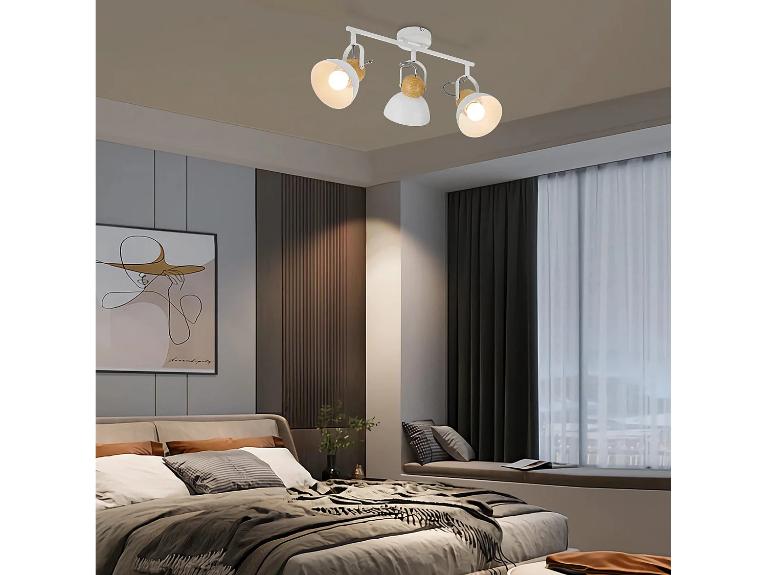 NETTLIFE Vintage Deckenstrahler E27 350° verstellbar Flurlampe Retro Industrial Metall verstellbar