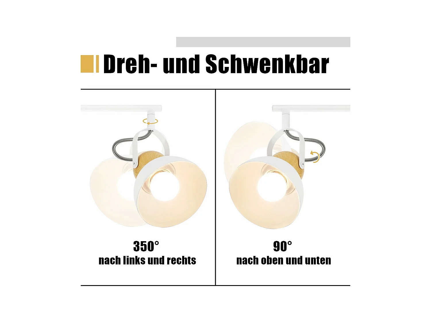 NETTLIFE Vintage sufitowy reflektor E27 350° regulowany korytarz lampa retro industrial metal regulowany