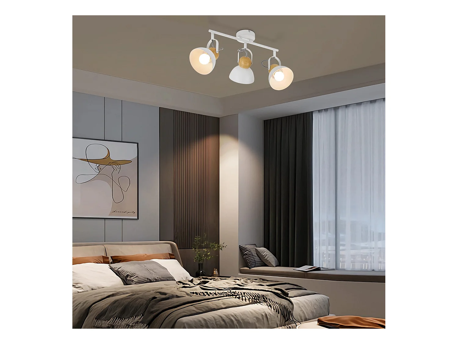 NETTLIFE Vintage sufitowy reflektor E27 350° regulowany korytarz lampa retro industrial metal regulowany