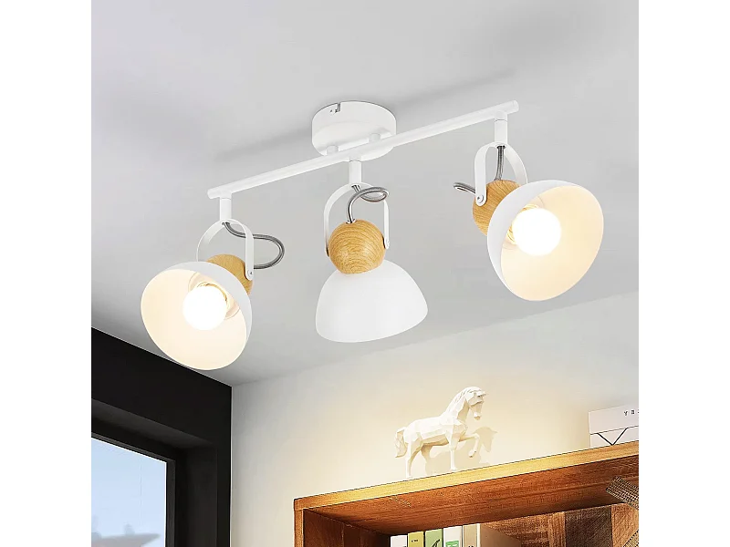 NETTLIFE Spot de plafond vintage  E27 orientable 350° lampe de couloir rétro métal industriel orientable