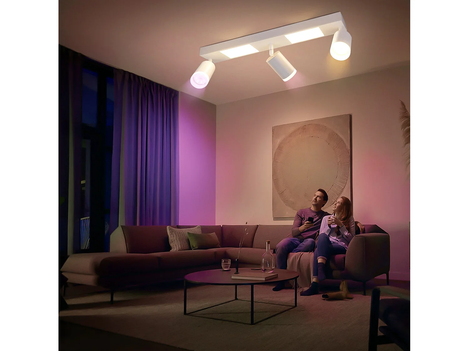 NETTLIFE Spot de plafond 3 ampoules GU10 chambre 3000k 20W blanc chaud orientable