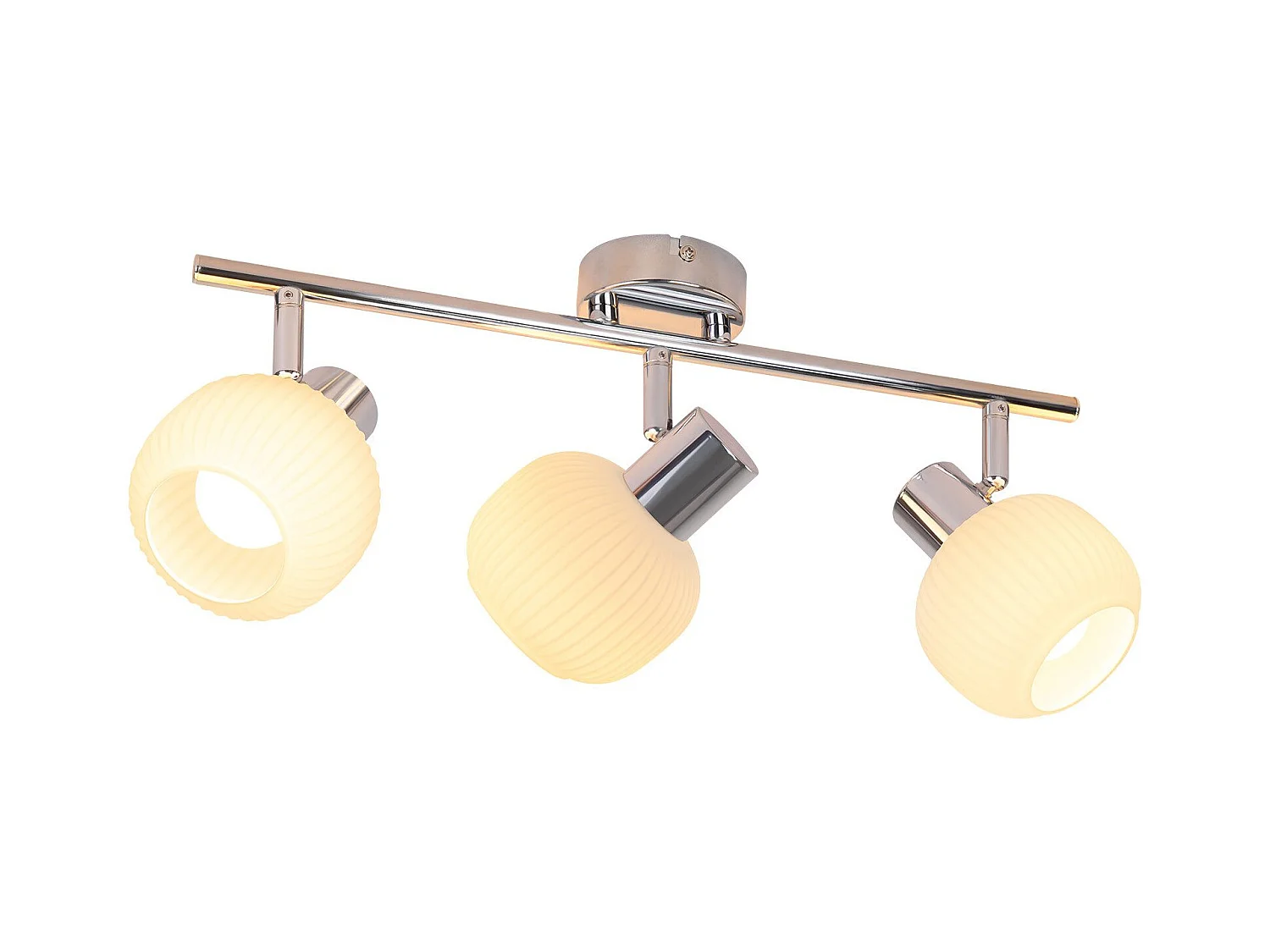 NETTLIFE Spot de plafond blanc E14 abat-jour en verre vintage d'intérieur Spot moderne pour chambre à coucher salon