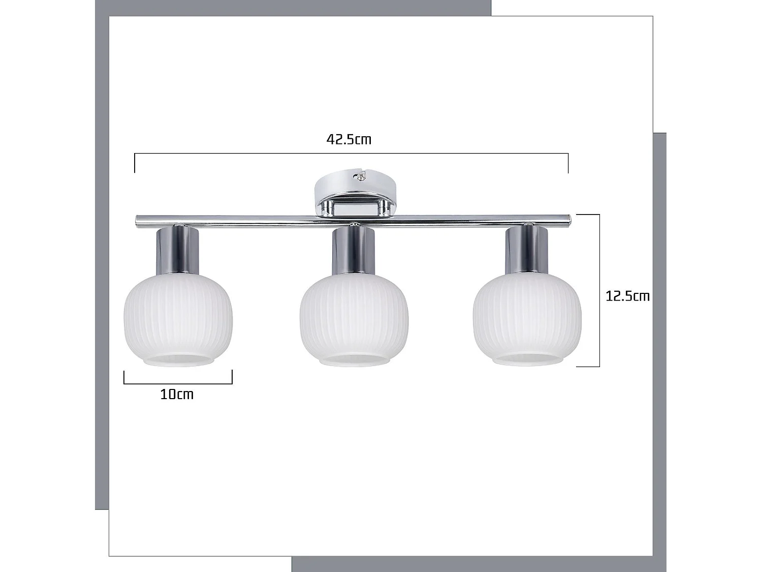 NETTLIFE Spot de plafond blanc E14 abat-jour en verre vintage d'intérieur Spot moderne pour chambre à coucher salon