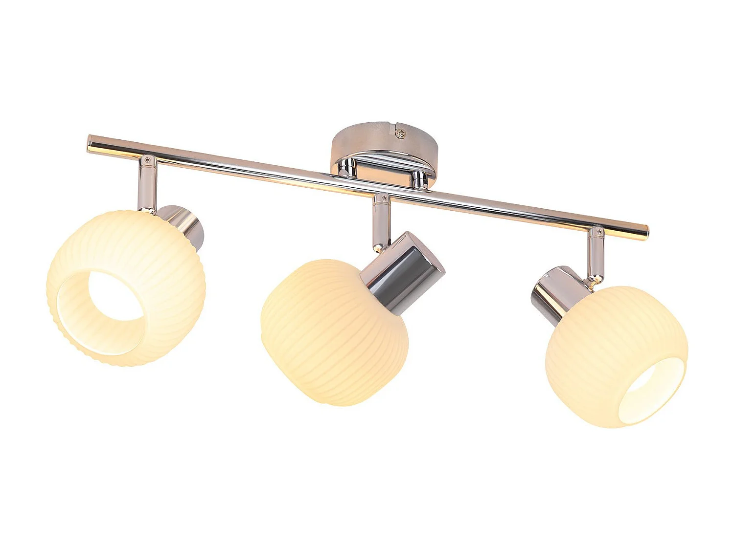 NETTLIFE Spot de plafond blanc E14 abat-jour en verre vintage d'intérieur Spot moderne pour chambre à coucher salon