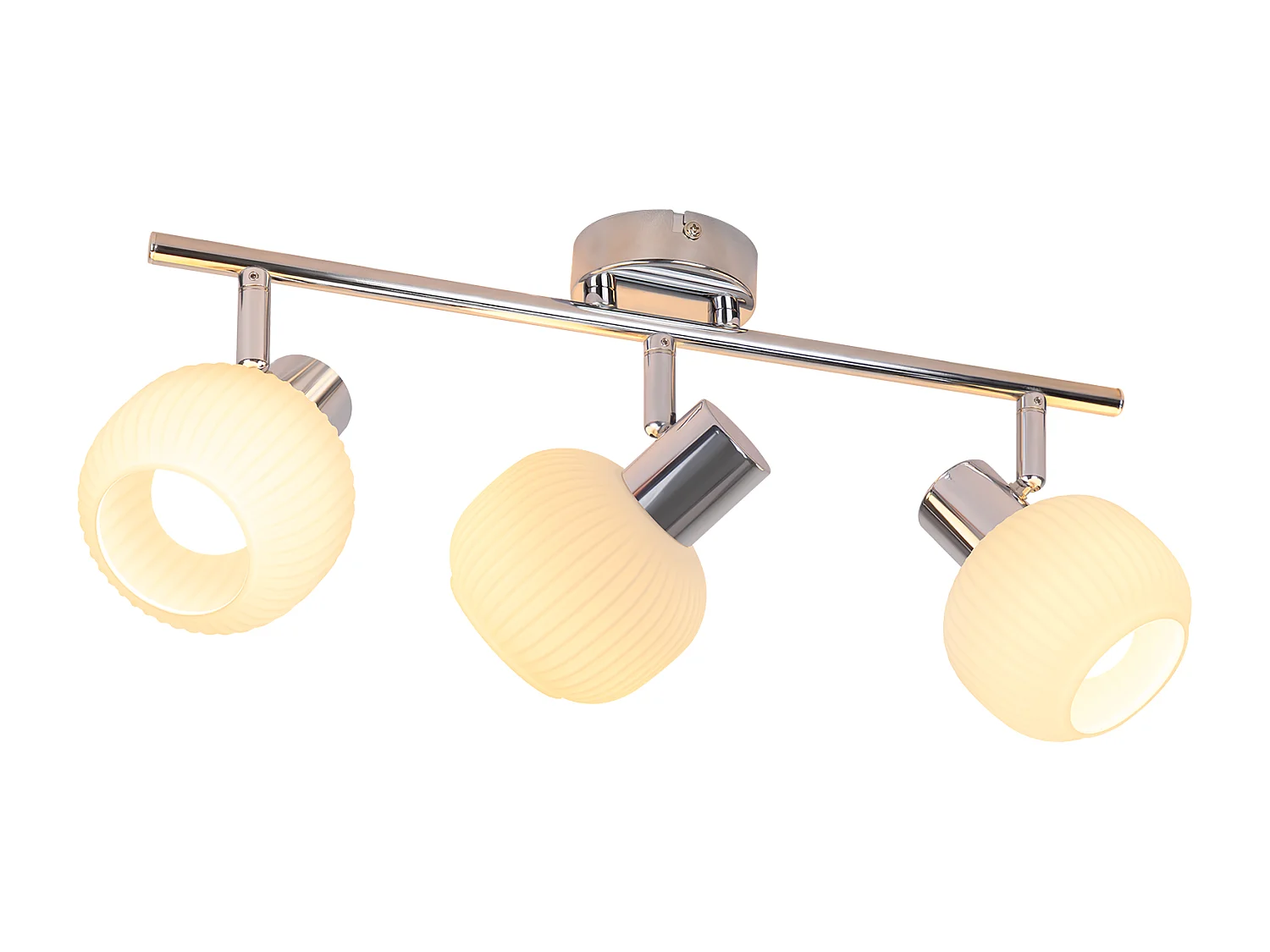 NETTLIFE Spot de plafond blanc E14 abat-jour en verre vintage d'intérieur Spot moderne pour chambre à coucher salon