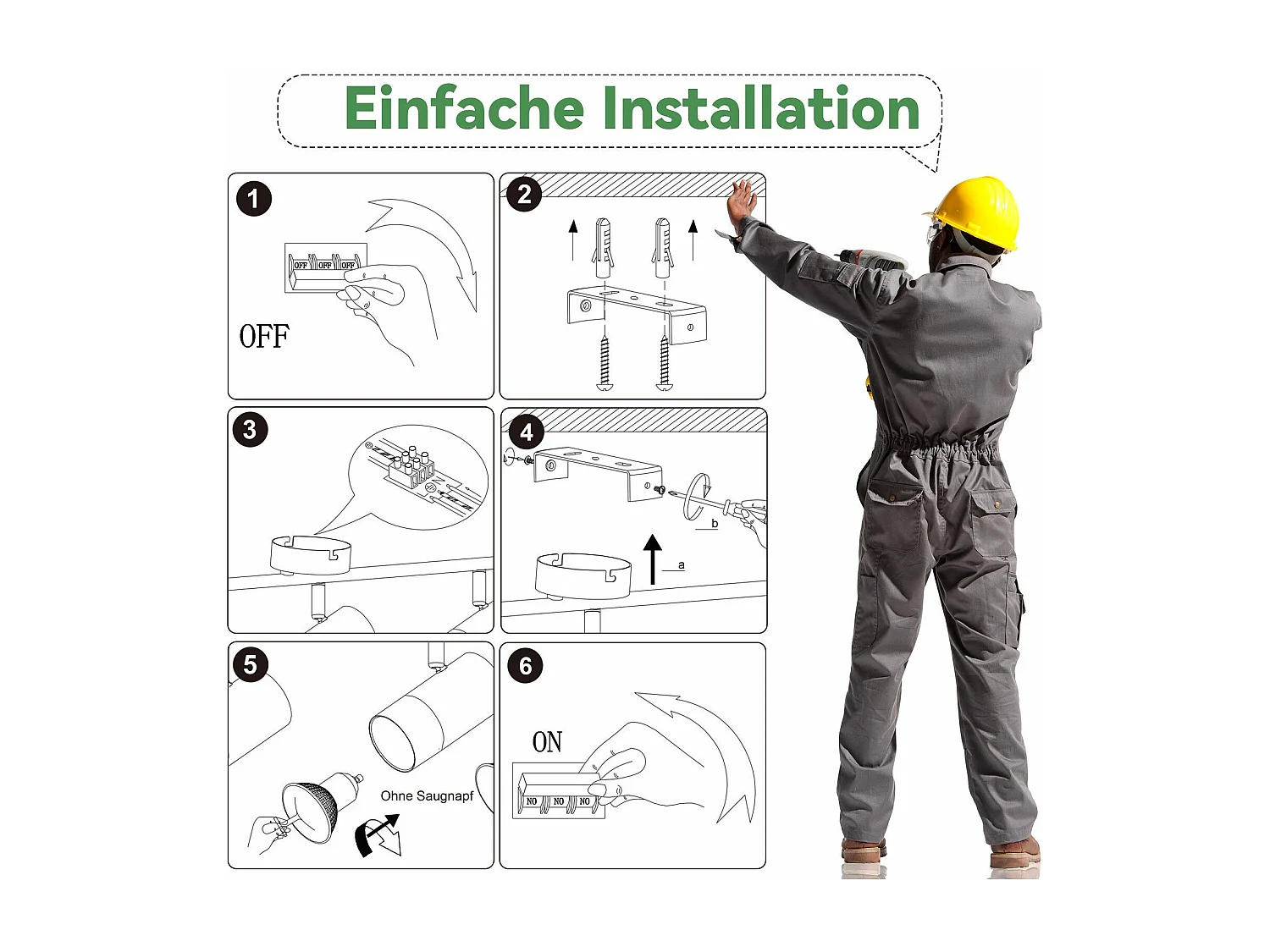 NETTLIFE GU10 Reflektor sufitowy Lampa do korytarza Czarny Złoty Vintage Reflektor 350° Obrotowy do salonu Sypialni Kuchni