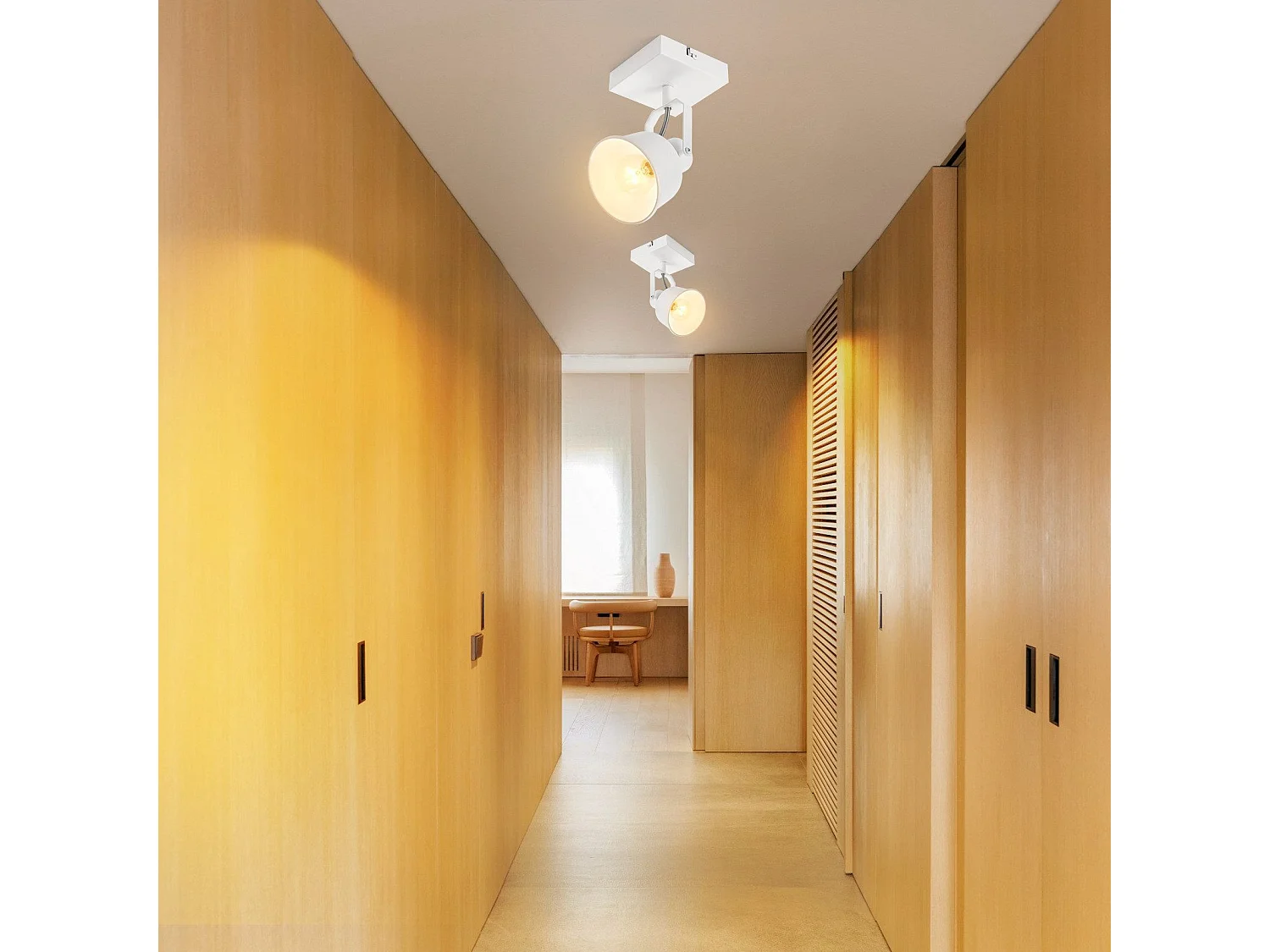 NETTLIFE Reflektor sufitowy 1 płomień vintage kinkiet E14 wysokiej jakości retro design regulowany 350° MAX.40W