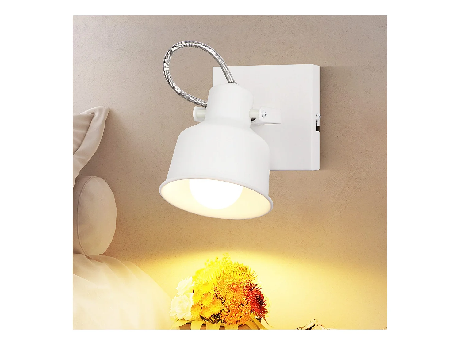 NETTLIFE Deckenstrahler 1 flammig Vintage Wandleuchte E14 hochwertiges Retro Design schwenkbar 350° MAX.40W