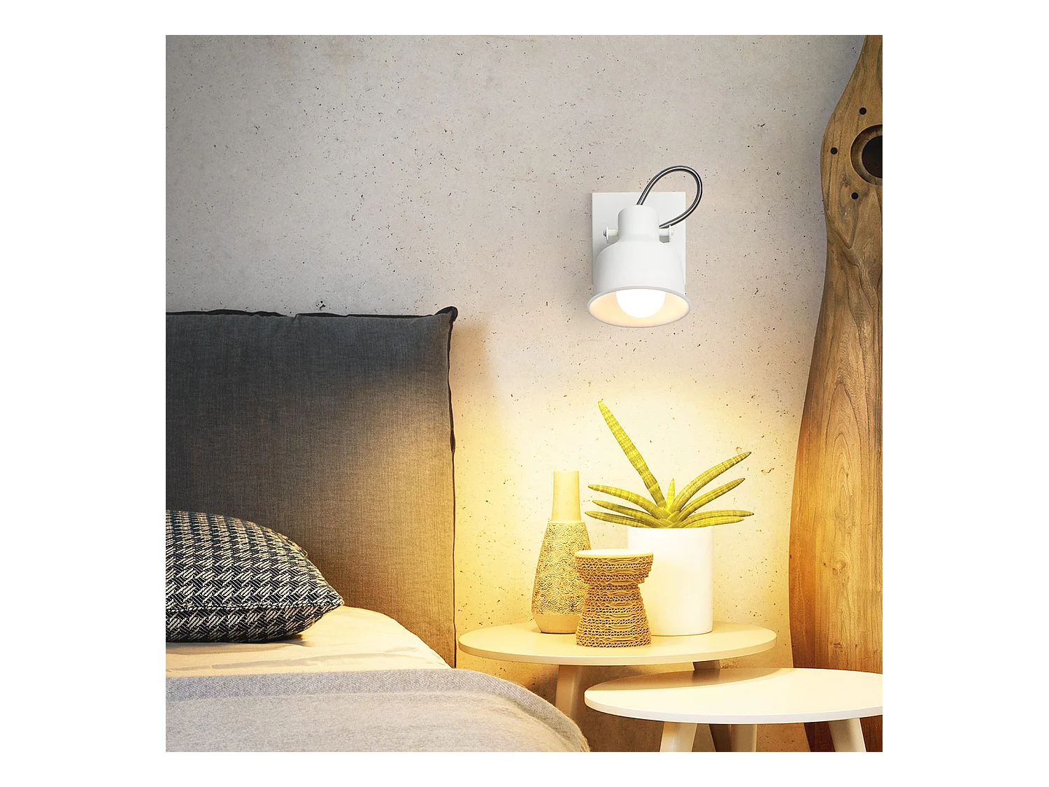 NETTLIFE Deckenstrahler 1 flammig Vintage Wandleuchte E14 hochwertiges Retro Design schwenkbar 350° MAX.40W